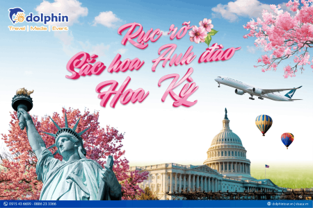 Du Lịch Mỹ Liên Tuyến Đông Tây 10 Ngày 9 Đêm Hoa Anh Đào Bay Cathay Pacific