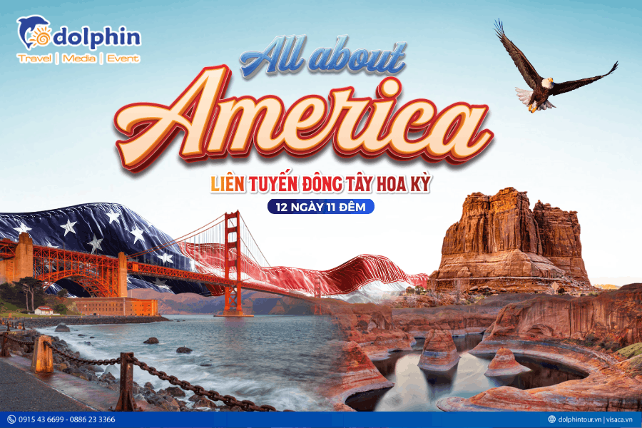 Tour Mỹ Đông Tây 12 Ngày 11 Đêm Tặng Vé Đại Vực Grand Canyon